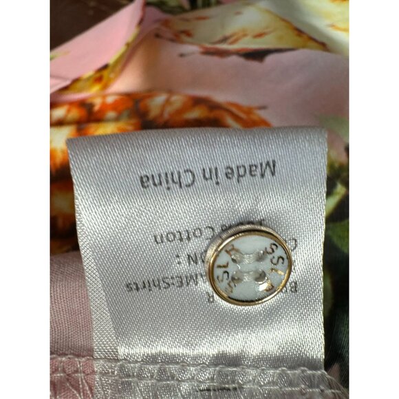 SSLR Mens Pineapple Print Short-Sleeve Button-Down Shirt L Cotton Tropical Hawai - Picture 15 of 16